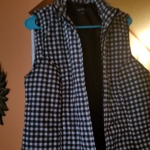 Black and white checker vest